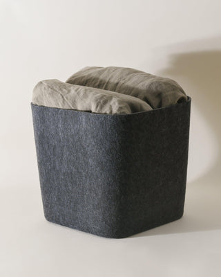 SortJoy Original Sculpted Bin with blankets inside