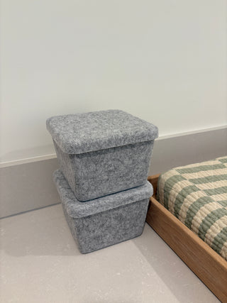 The Sculpted Bin - Petite with Lid
