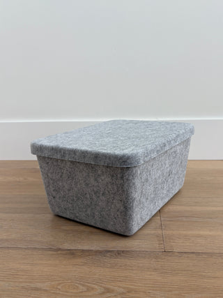 The Sculpted Bin - Wide with Lid