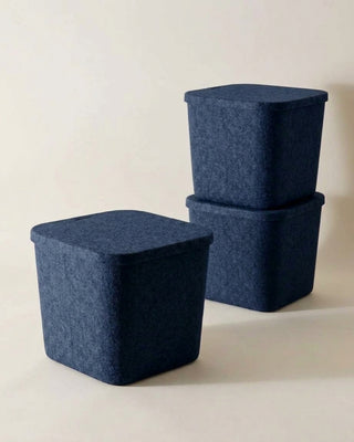 The Sculpted Bin - Original with Lid | Set of 3