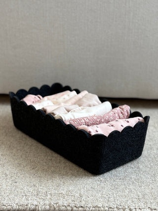 The Scalloped Bin - Long | Set of 3