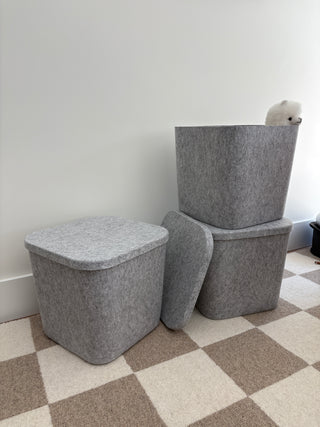 The Sculpted Bin - Original with Lid | Set of 3