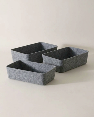 The Sculpted Bin - Long | Set of 3
