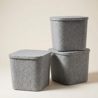 The Sculpted Bin - Original with Lid | Set of 3