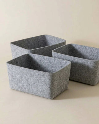The Sculpted Bin - Wide | Set of 3