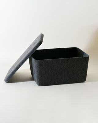 The Sculpted Bin - Wide with Lid | Set of 3
