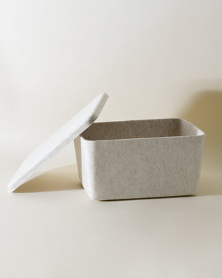 The Sculpted Bin - Wide with Lid