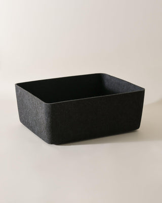 Black Large Scuplted Bin