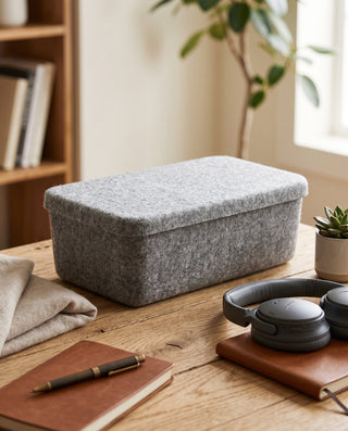 The Sculpted Bin - Long with Lid