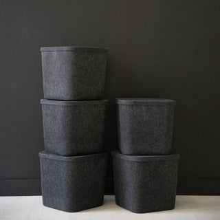 The Sculpted Bin - Original with Lid | Set of 3